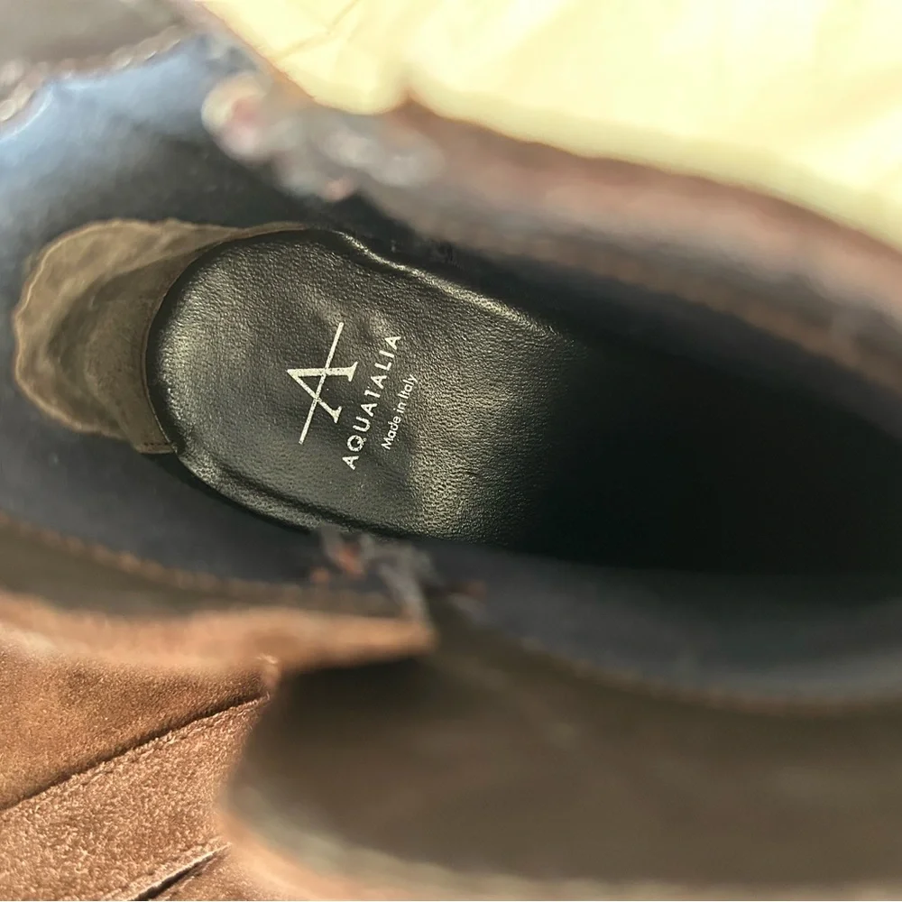 Aquatalia Brown Suede Ankle Boot Bootie Women’s Size 7 - Picture 3 of 7